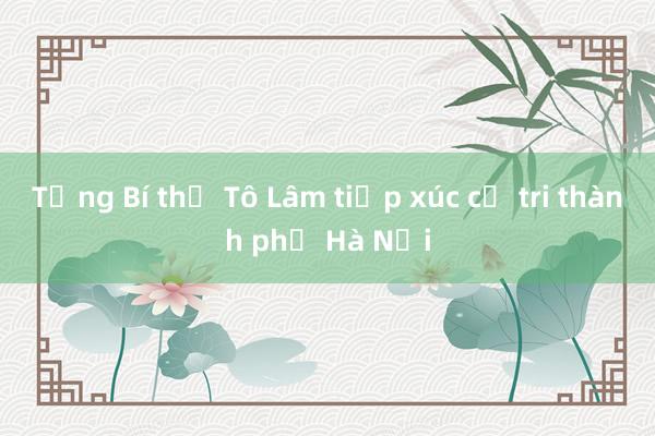 Tổng Bí thư Tô Lâm tiếp xúc cử tri thành phố Hà Nội