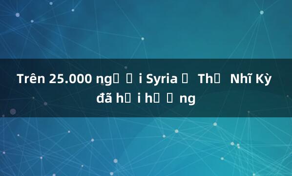 Trên 25.000 người Syria ở Thổ Nhĩ Kỳ đã hồi hương