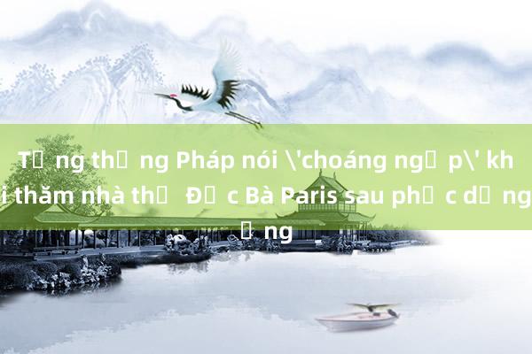 Tổng thống Pháp nói 'choáng ngợp' khi thăm nhà thờ Đức Bà Paris sau phục dựng